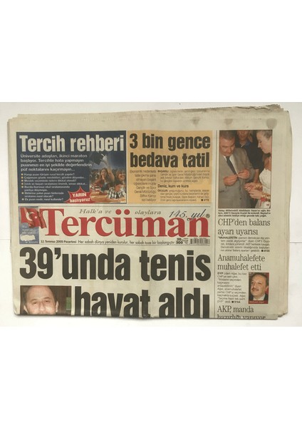 Tercüman Gazetesi 11 Temmuz 2005 - Bomba , Saldırı Katliam 36 Ölü GZ5887