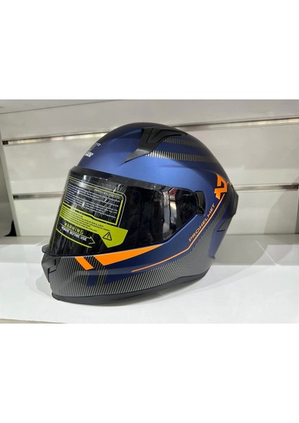 Kask Mts Pro 910 Güneş Gözlüklü Mavi/turuncu