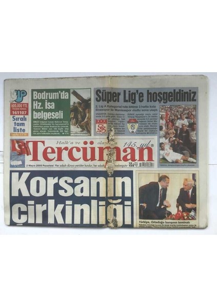 Tercüman Gazetesi 2 Mayıs 2005 - Bodrumda Hz. Isa Belgeseli GZ7159