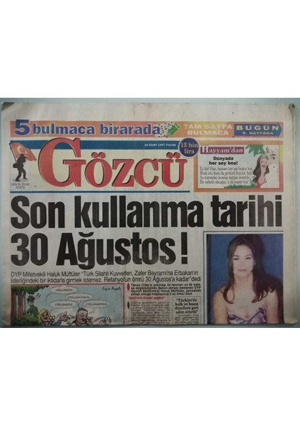 Gözcü Gazetesi 16 Mart 1997 Mhp Lideri Türkeş Hacı Ile Bacıya Ateş Püskürdü -GZ37876