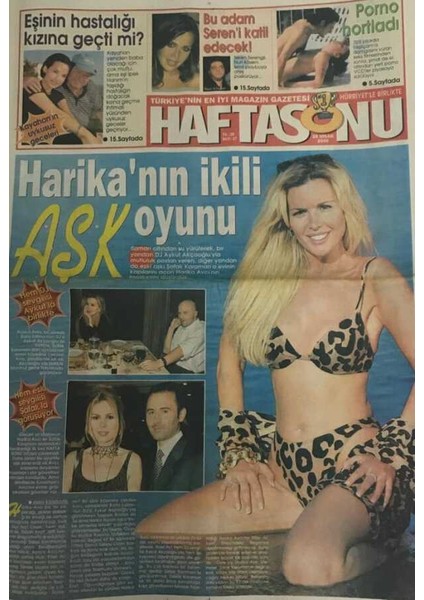 Hürriyet Haftasonu Gazetesi 26 Nisan 2000-DEMET Şenerden Sevişme Sansürü -Safiye Soyman Faik Öztürk Le Evleniyor GZ45367