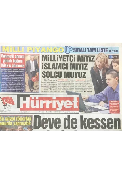 Hürriyet Gazetesi 28 Şubat 2007 - Dışişleri Bakanı Gülden Barzaniye Uyarı -Ampullü Beş Oklu Dolandırıcı GZ36026