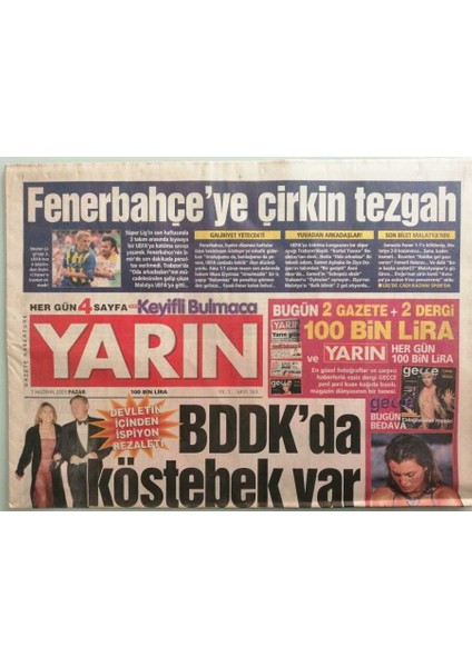 Haber Türk Yarın Gazetesi 1 Haziran 2003 Sertabın Ağabeyi Büyük Aşkına Döndü -GZ37604