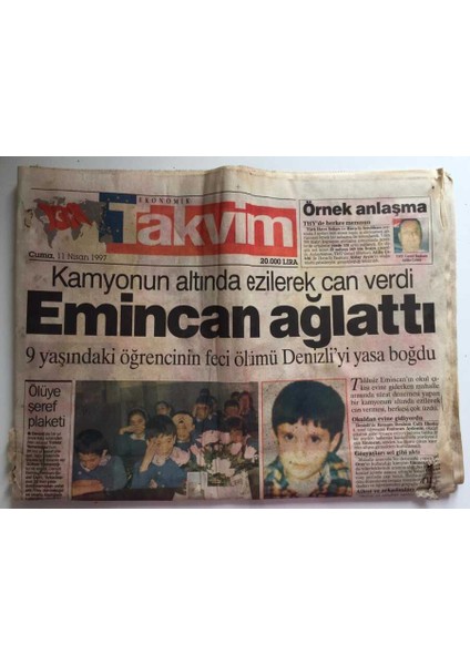 Takvim Gazetesi 11 Nisan 1997 - Nikotin Kurbanı Gittikçe Artıyor GZ39003
