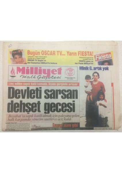 Milliyet Gazetesi 19 Haziran 1993 - Fenerbahçede Para Krizi GZ51535