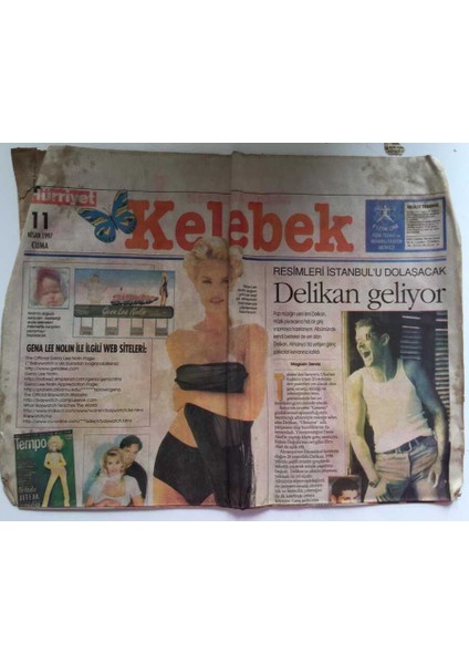 Hürriyet Gazetesi Kelebek Eki 11 Nisan 1997 - Lee Nolin Doğum Deneyimini Anlatıyor GZ39055