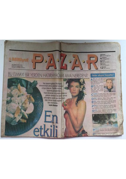 Milliyet Gazetesi Pazar Eki 20 Nisan 1997 - En Etkili Dört Diyet GZ39066