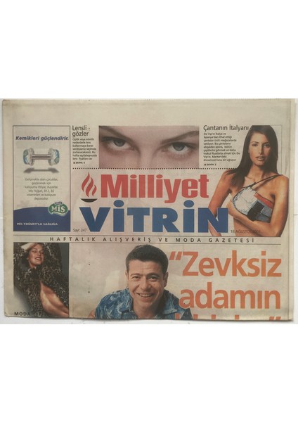 Milliyet Gazetesi Vitrin Eki 18 Ağustos 2001 - Levent Yüksel Gereksiz Adamın Biriyim GZ3742