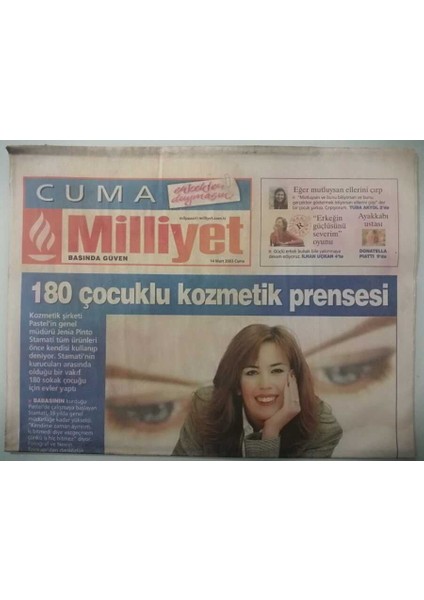 Milliyet Gazetesi 14 Mart 2003 Cazcıdan Müzik Resimleri -GZ37513