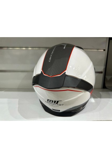 Kask Mts Pro 910 Desing Güneş Gözlüklü Beyaz/kırmızı