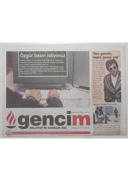 Milliyet Gazetesi Gencim Eki 3 Mayıs 2007 - Okan Bayülgen, Ben Gencim GZ53021