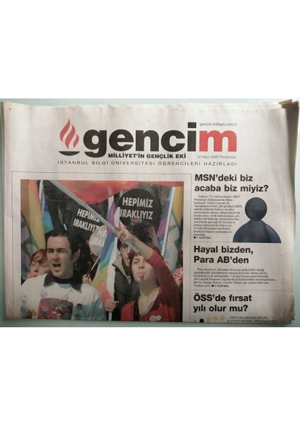 Milliyet Gazetesi Gençlik Eki 22 Mart 2007 Haberler Küçüldü Ama Acı Hala Büyük - GZ37705