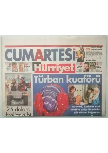 Hürriyet Cumartesi Gazetesi 5 Nisan 2003 Acılı Türkücü Aslında Kütüphaneci -GZ37504