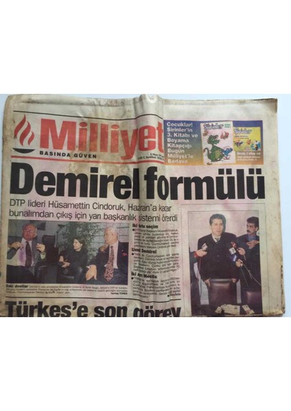 Milliyet Gazetesi 8 Nisan 1997 - Türkeşe Son Görev GZ39166