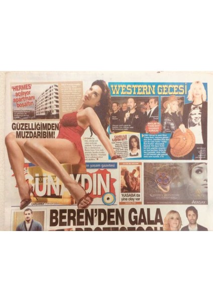 Sabah Gazetesi Günaydın Eki 9 Aralık 2009 - Berenden Gala Pretostosu, Hülya Nadal Hayranı Çıktı GZ40294