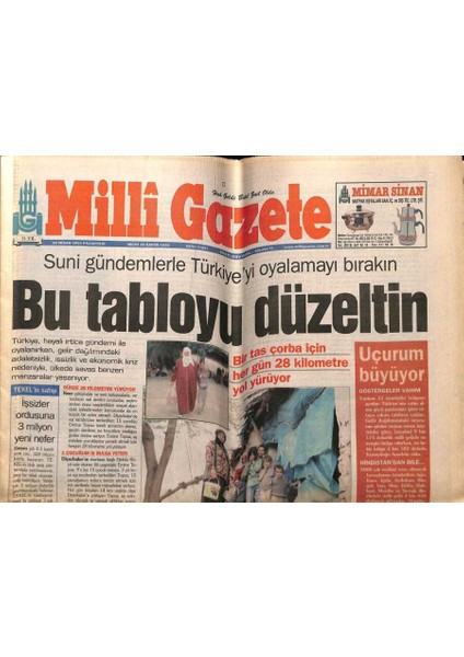 Milli Gazete 20 Nisan 2003 - Akp Ipe Un Seriyor GZ55607