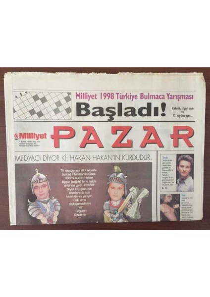 Milliyet Pazar Gazetesi 1 Şubat 1998 - Doğru Beslenme Doğru Egzersiz Yöntemleri GZ6925 fiyatları
