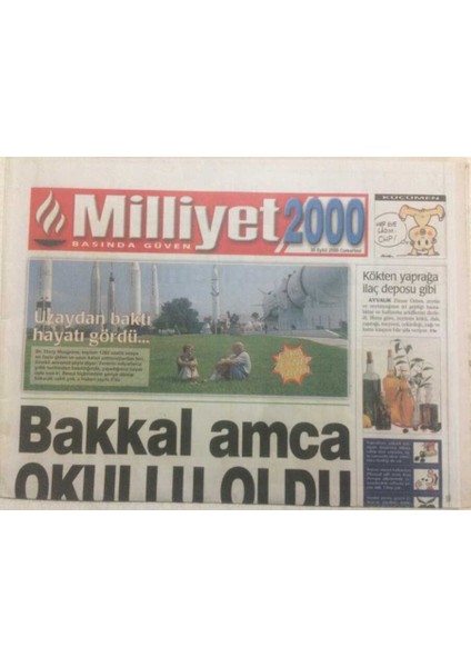 Milliyet Gazetesi 2000 Eki 30 Eylül 2000 - Bakkal Amca Okullu Oldu GZ38007