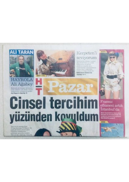 Haber Türk Gazetesi Pazar Eki 6 Aralık 2009 - Vj Bülentcinsel Tercihim Yüzünden Kovuldum GZ40620