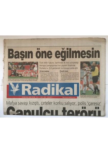 Radikal Gazetesi 25 Haziran 2000 - Bilgi Akışına Putin Seti GZ5388