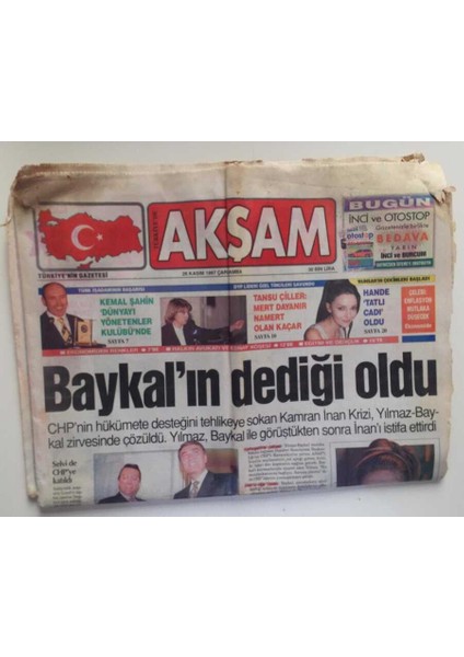 Akşam Gazetesi 26 Kasım 1997 -Sigarada Yasaklı Günler Başlıyor - GZ6519