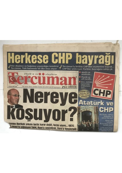 Tercüman Gazetesi 9 Ocak 2007 - Deprem Fırtınası GZ5643 fiyatları