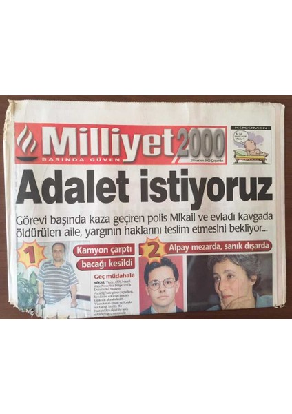 Milliyet Gazetesi 21 Haziran 2000 - Türk - Yunan Pazar Hattı Yunanlılar Vizesiz Keşana Pazara Geliyor GZ6721