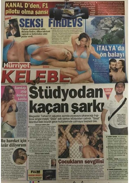 Hürriyet Gazetesi Kelebek Eki 27 Temmuz 2005-STÜDYODAN Kaçan Şarkı GZ45311