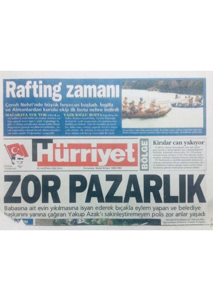 Hürriyet Gazetesi Bölge Eki 20 Haziran 2000 - Zor Pazarlık GZ42264