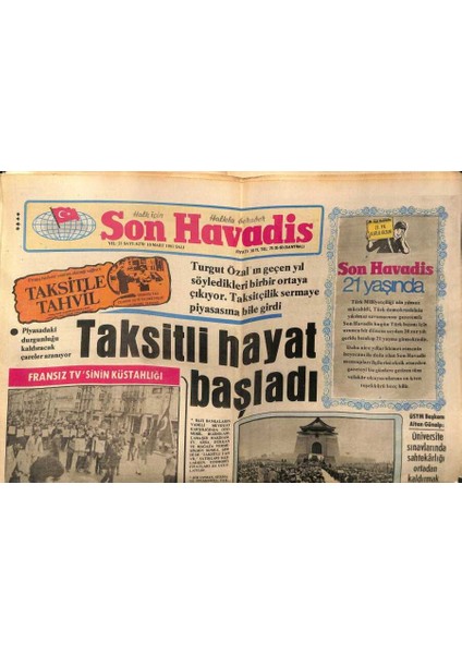 Son Havadis Gazetesi 10 Mart 1981 - Taksitli Hayat Başladı, Fransız Tvsinin Küstahlığı GZ97941