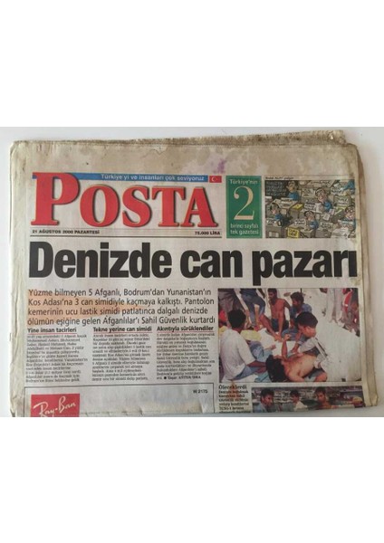 Posta Gazetesi - 21 Ağustos 2000 - Fenerbahçe Tribünleri Dolduran 30 Bin Taraftarıyla Hasret Giderdi GZ43948