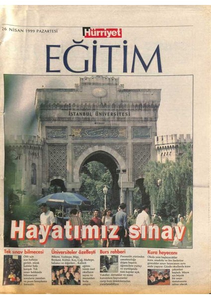 Hürriyet Gazetesi Eğitim Eki 26 Nisan 1999 - Sabancı Üniversitesi Start Alıyor GZ109164