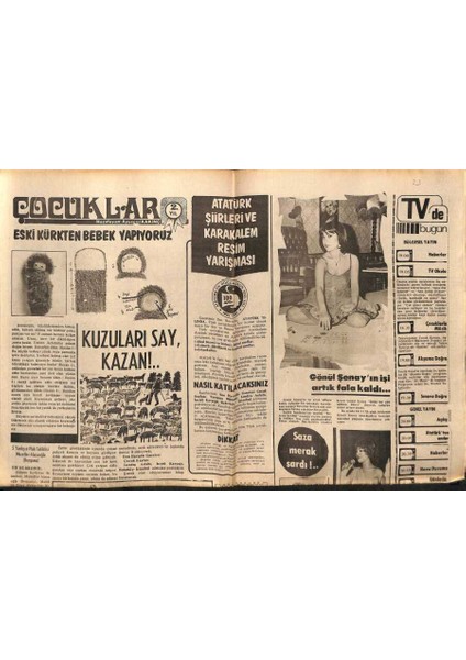 Son Havadis Gazetesi 23 Mart 1981 - Gönül Şenayın Işi Fala Kaldı GZ97934