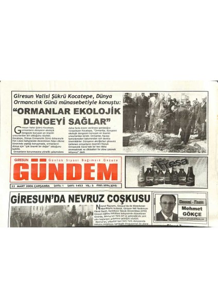 Giresun Gündem Gazetesi 22 Mart 2006 - Giresunda Nevruz Coşkusu GZ108785