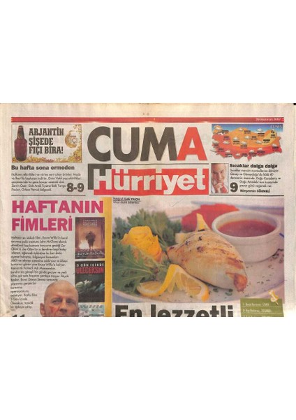 Hürriyet Gazetesi Cuma Eki 29 Haziran 2007 - Kariyerinde Düşüş Yaşayan Bruce Willis , Zor Ölüm 4 Ile Yeniden Doğmaya Çalışıyor GZ120865