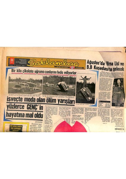 Günaydın Gazetesi Saklambaç Eki 7 Haziran 1970 - Erol Büyükburç Ikinci Evliliğe Hazırlanıyor... GZ118855