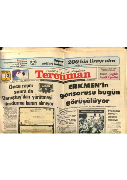 Tercüman Gazetesi 2 Eylül 1980 - Türkân Şoray Yeni Filminde Kendi Sesi Ile Türkü Söyleyecek GZ118886
