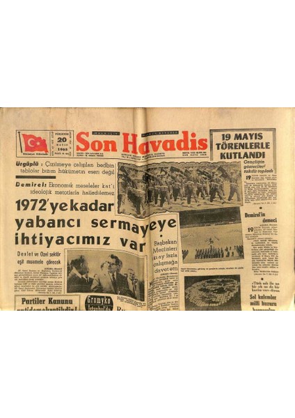 Son Havadis Gazetesi 20 Mayıs 1965 - Muhammed Ali Clay Meydan Okuyor - Avrupa Trenleri Yolda Kaldı GZ124364