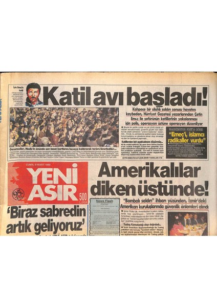 Yeni Asır Gazetesi 9 Mart 1990 - Dansöz , Baykalın Kulağına Ne Dedi ? - Selim Soydan , Ilk Sınavında Oldukça Heyecanlıydı... GZ131659
