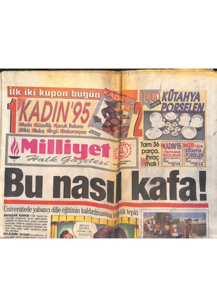 Milliyet Halk Gazetesi 2 Ekim 1994 - Civanın Tedavisi 130 Milyon Lira - Shpden Son Söz GZ131777