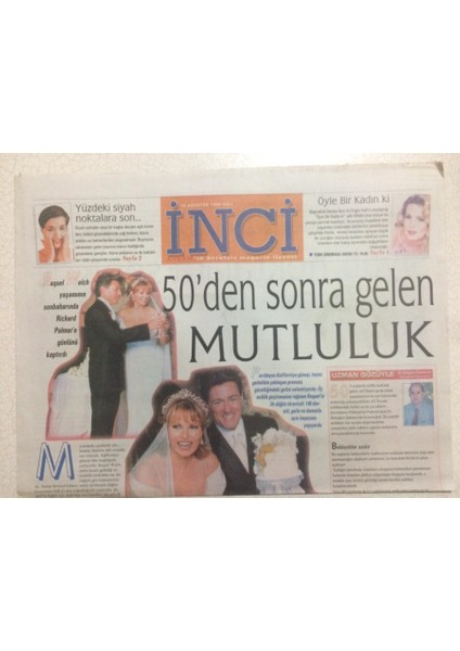Akşam Gazetesi Inci Eki 2 Eylül 2001 - 50DEN Sonra Gelecek Mutluluk GZ23602