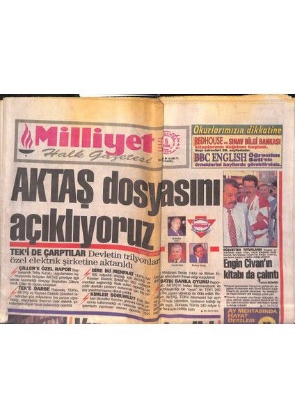 Milliyet Halk Gazetesi 5 Ekim 1994 - Engin Civanın Kitabı Da Çalıntı - Neşe Erel Siyasette GZ131744