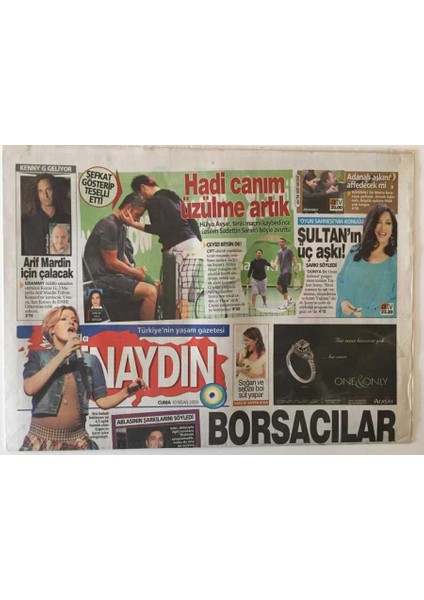Sabah Gazetesi Günaydın Eki 10 Nisan 2009 - Ikiz Bebek Bekleyen Gülben Ergenin Karnı Iyice Belirginleşti GZ20720