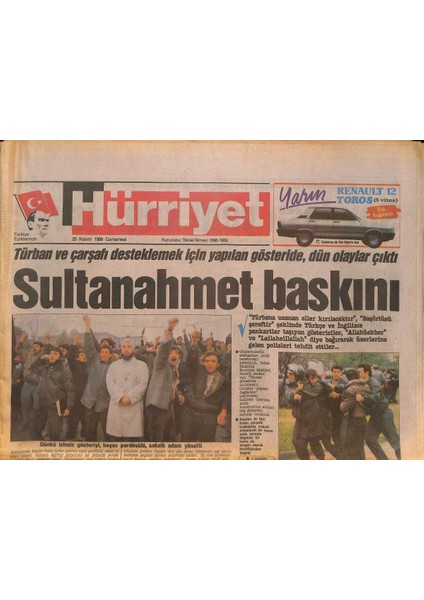 Hürriyet Gazetesi 25 Kasım 1989 - Perihan Savaş Idam Mahkumu - Ecevit , Shpde Bölünme Olacağını Aylar Önce Söylemişti GZ132989