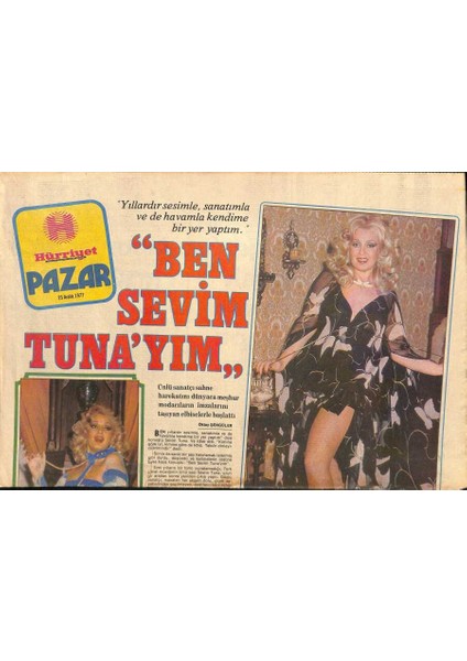 Hürriyet Gazetesi Pazar Eki 25 Aralık 1977 - Filiz Akın Tekrar Cüppe Giyecek GZ114948