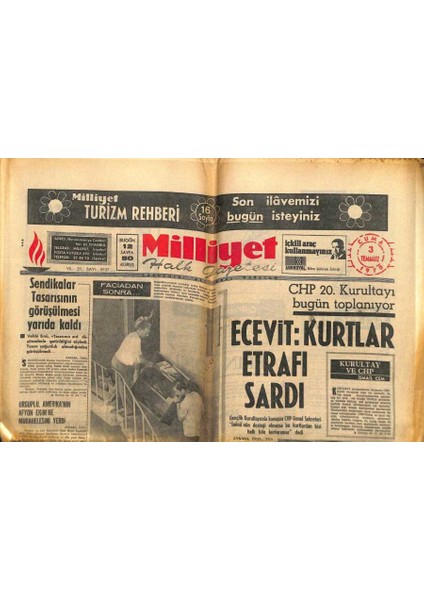Milliyet Gazetesi - 3 Temmuz 1970 - Askerlik,memurluk Kıdemine Eklendi GZ110787