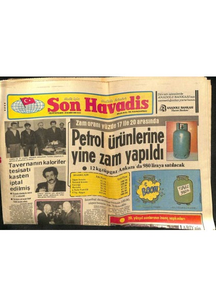 Son Havadis Gazetesi 23 Kasım 1982 - Petrol Ürünlerine Yine Zam Yapıldı - F. Almanyada 4 Türk Diri Diri Yakıldı GZ123930