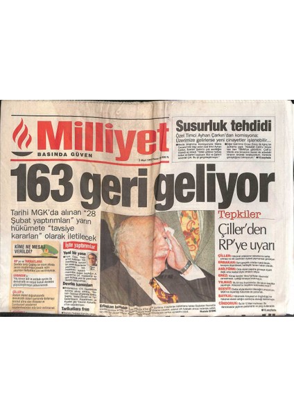 Milliyet Gazetesi 2 Mart 1997 - Vehbi Koç Belgeseli - Galatasarayın Rakibi Beşiktaş GZ131736