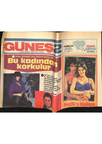 Güneş Gazetesi 2 Eki 21 Ocak 1983 - Gülşen Bubikoğlu, Priscilla Presley, Müşerref Tezcan GZ124131