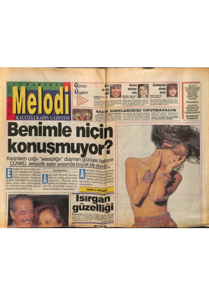 Sabah Gazetesi Melodi Eki 15 Aralık 1990 - Sophia Lorene Nazar Değdi GZ93832